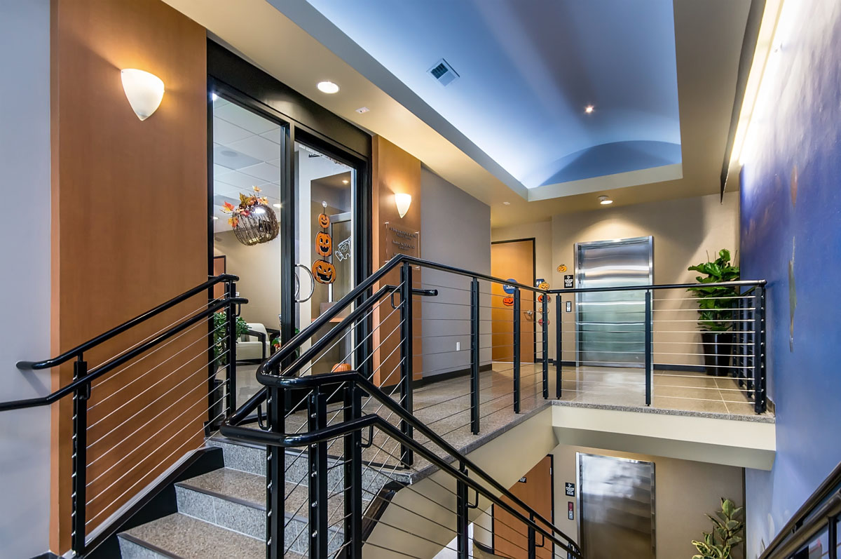 Welcoming office environment with child-friendly decorations