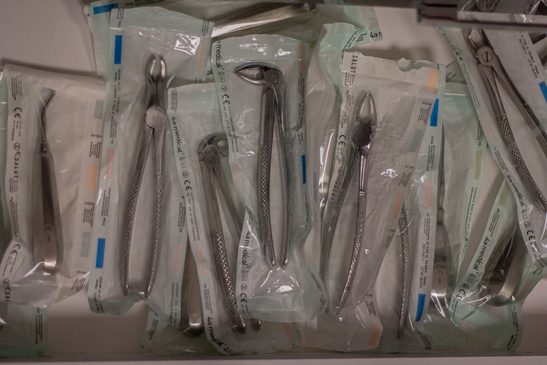 Sterilized dental tools and laser equipment ready for treatment
