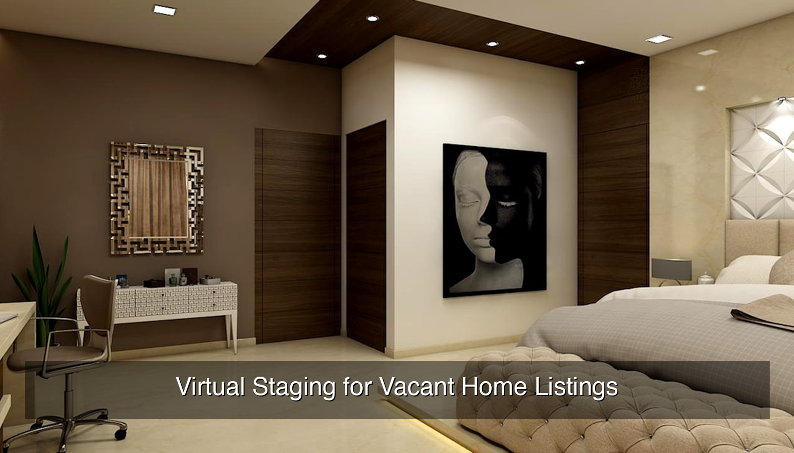 Virtual staging for vacant home listings